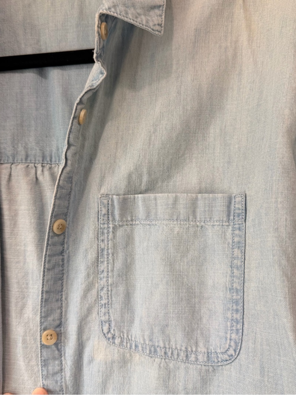 Sonoma Light Chambray Button-Down Shirt in Pale Blue